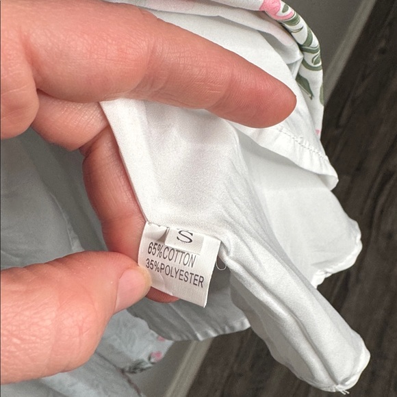 Fancy D White Tiered Floral Puff Sleeve Garden Party Midi Maxi Dress Size Small - Picture 5 of 8